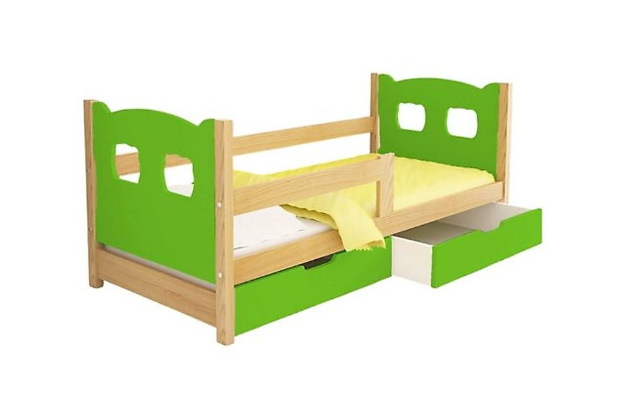 thematys Jugendbett Kinderbett mit abnehmbaren Rausfallschutz und zwei Schu günstig online kaufen