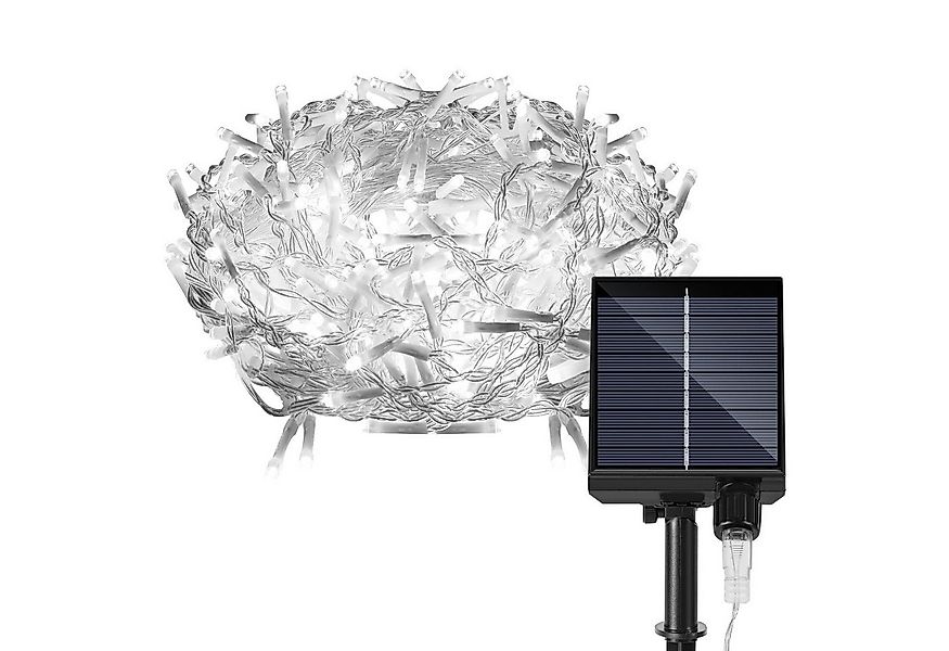 Clanmacy LED-Lichterkette 15M 600LEDs Solar LED Eisregen Lichterkette Außen günstig online kaufen