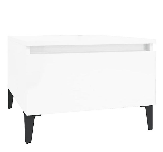 vidaXL Beistelltisch Beistelltisch Hochglanz-Weiß 50x46x35 cm Holzwerkstoff günstig online kaufen