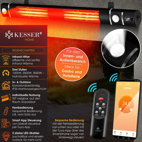 KESSER Heizgerät, Infrarot Heizstrahler 3000W Heizer günstig online kaufen