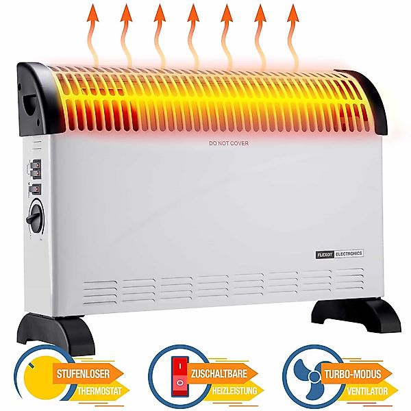Flexot Konvektor Elektroheizung 2000W mit Turbo, günstig online kaufen