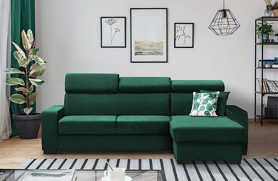 MOEBLO Ecksofa CAMILLE, Konstruktion aus Massivholz günstig online kaufen