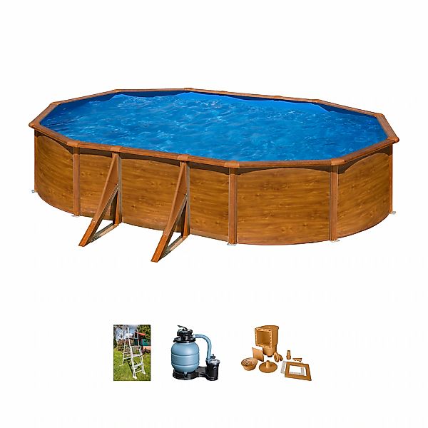 Gre Ovalpool "PACIFIC" Maße inkl. Stützen 610 x 575 x 120 cm günstig online kaufen