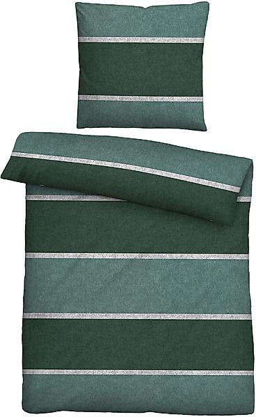 Biberna Bettwäsche Jonas, Flanell, 2 teilig, günstig online kaufen