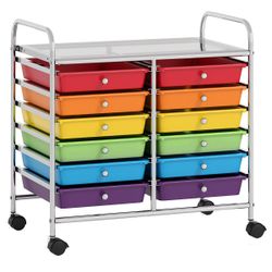 COSTWAY Rollcontainer, mit Schubladen Kunststoff, Rollwagen günstig online kaufen