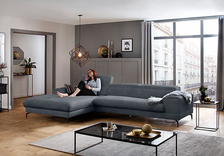 W.SCHILLIG Ecksofa "piedroo, Designsofa mit tollem Sitzkomfort, bequem, L-F günstig online kaufen