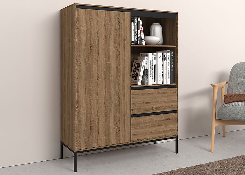 INOSIGN Highboard "Bari", Stauraumschrank mit 2 Schubladen und 3 Einlegeböd günstig online kaufen