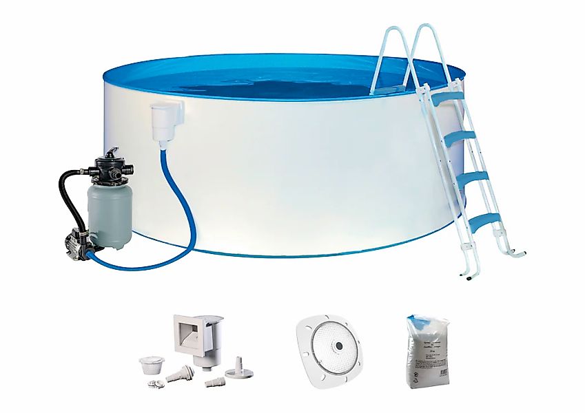 KONIFERA Rundpool "RÜGEN 1" mit LED-Scheinwerfer zur stimmungsvollen abendl günstig online kaufen