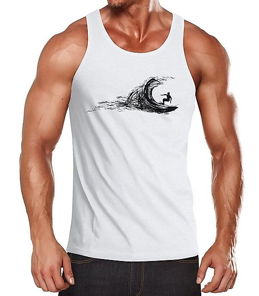Neverless Tanktop Herren Tank-Top Surf Supply Surfboard Wave Welle Wellenre günstig online kaufen