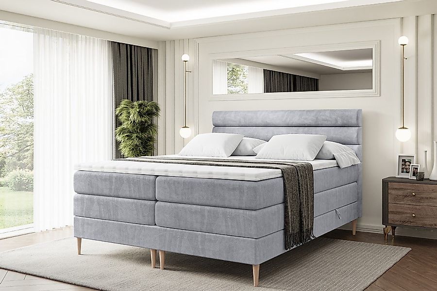 ALTDECOR Boxspringbett CELESTIA-F KING (Multipocket-Matratze H4, günstig online kaufen