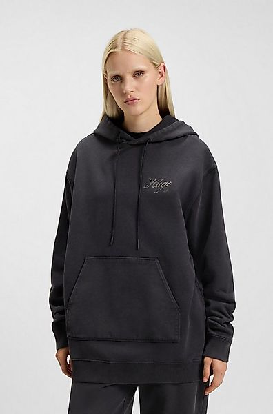 HUGO Blue Hoodie Dejandra Oversized Fit, Strassapplikation auf dem Rücken günstig online kaufen