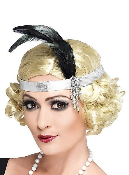 Smiffys Kostüm 20er Jahre Stirnband silber, Nostalgisches Accessoire für Lo günstig online kaufen