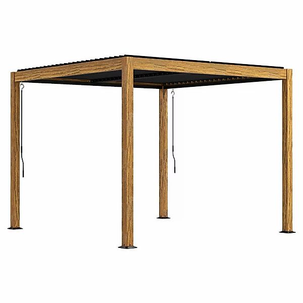 Outsunny Pavillon natur Aluminium B/H/L: ca. 297x297x228 cm günstig online kaufen