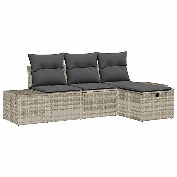 vidaXL Sofa Set mit Kissen 4-Tlg Poly-Rattan 3360683 günstig online kaufen