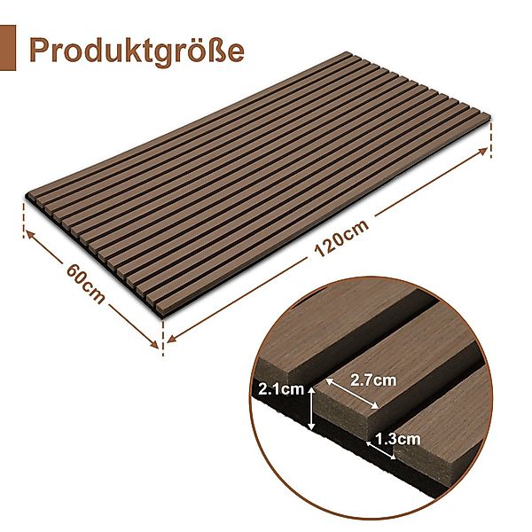 Clanmacy Wandpaneel 2x Wandpaneele Akustikpaneele 120*60*2.1cm günstig online kaufen