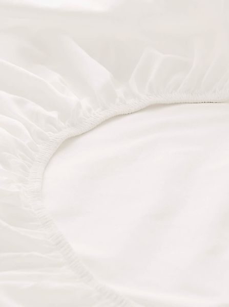 hessnatur Satin Spannbettlaken aus Bio-Baumwolle - weiß - Größe 180x200 cm günstig online kaufen