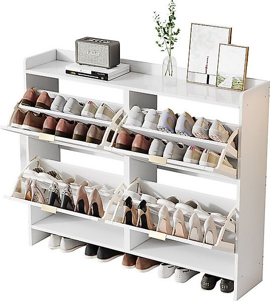 Merax Schuhschrank mit 4 Klappenfächern und günstig online kaufen
