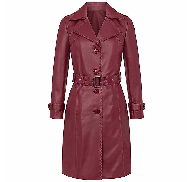 Mouflon Lederjacke Camila Einreihiger Ledertrenchcoat aus echtem, softem La günstig online kaufen