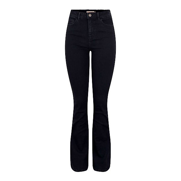 Pieces Peggy Flared Bl Vi Jeans Mit Hoher Taille XL Black günstig online kaufen
