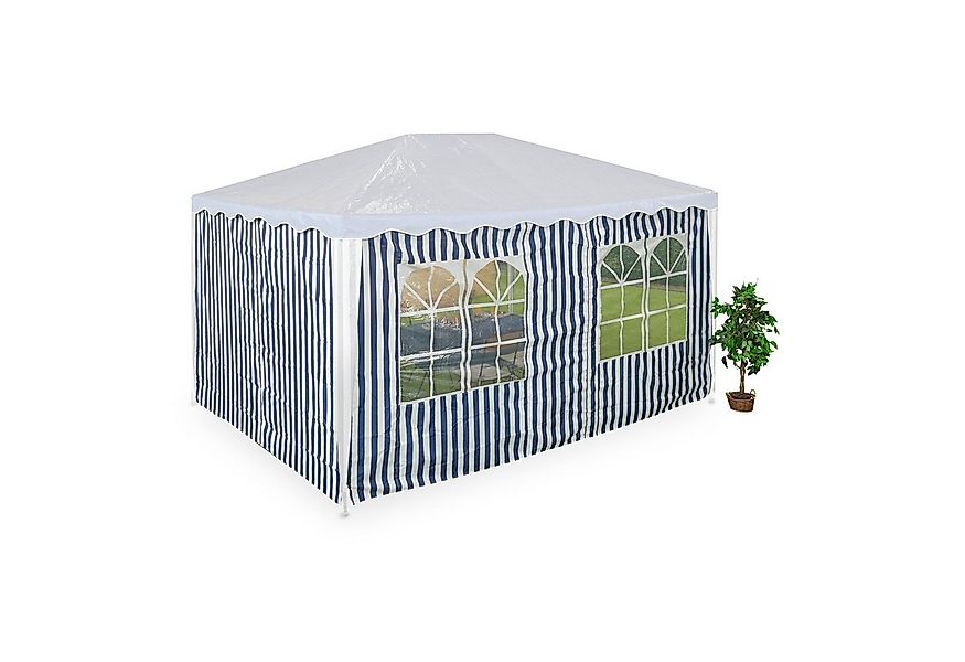 relaxdays Pavillonseitenteil Gestreifte Pavillon Seitenteile 2er Set, 400x2 günstig online kaufen