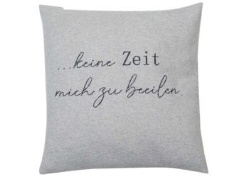 DAVID FUSSENEGGER Kissenhülle Silvretta 'keine Zeit...' günstig online kaufen