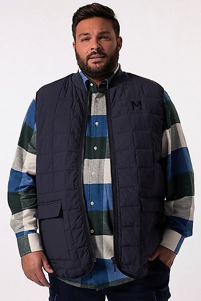 Men Plus Steppweste Steppweste Collegekragen günstig online kaufen