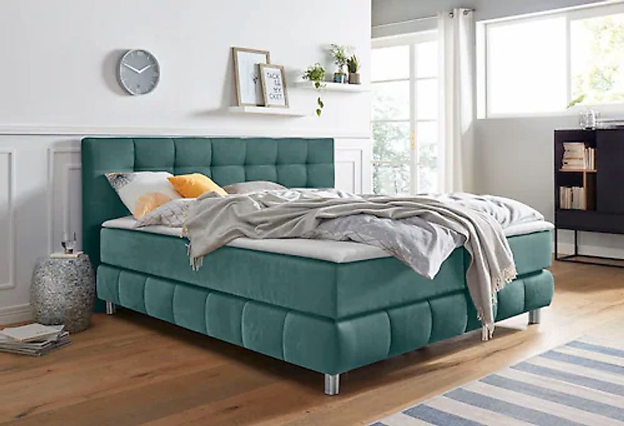 andas Boxspringbett "Salo" incl. Topper, 6 Breiten, 2 Härtegrade, TFK auch günstig online kaufen