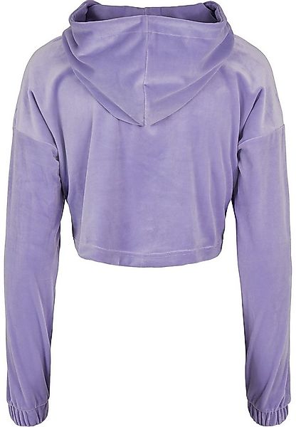 URBAN CLASSICS Hoodie Urban Classics Damen Ladies Cropped Velvet Oversized günstig online kaufen