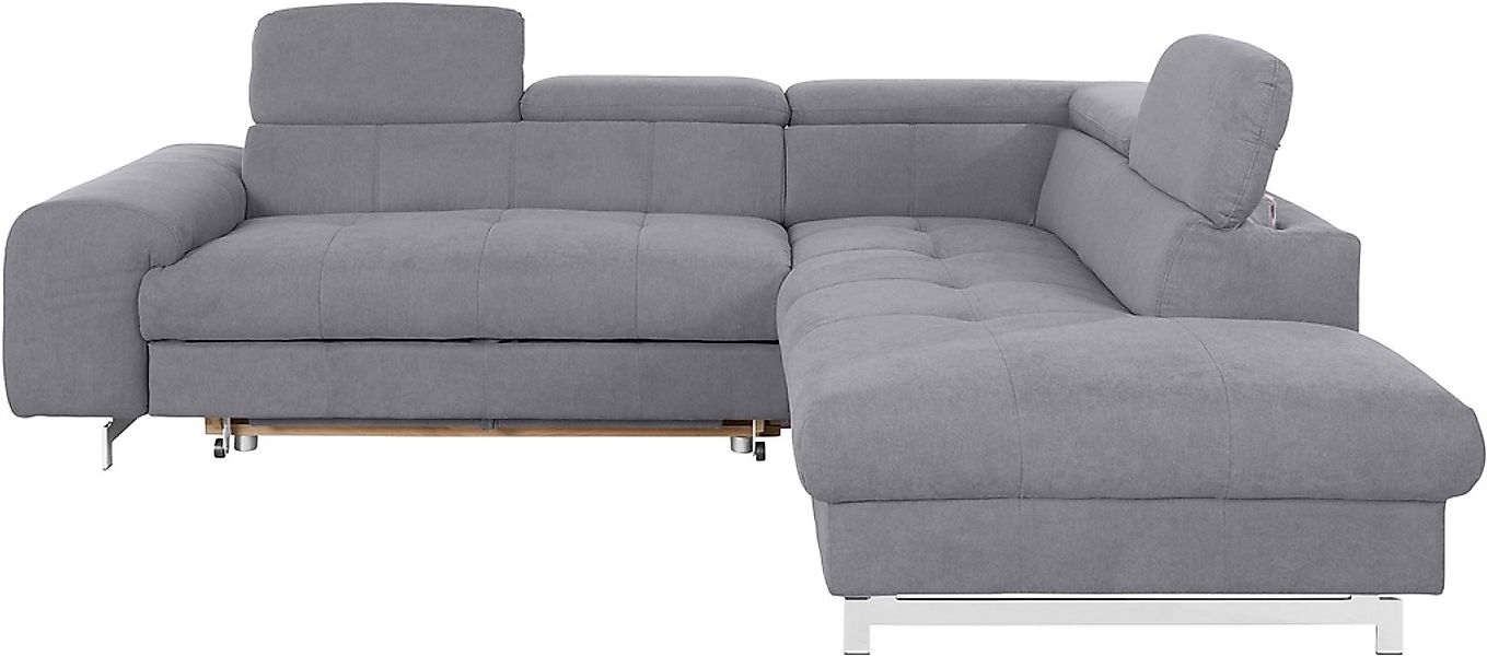 COTTA Ecksofa "Chef L-Form", mit Kopfteilverstellung, edle Metallkufen, wah günstig online kaufen