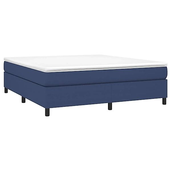 vidaXL Boxspringbett mit Matratze Blau 160x200 cm Stoff 3144437 günstig online kaufen
