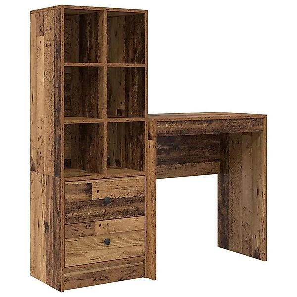 vidaXL Schreibtisch mit Schubladen 2-Tlg Altholz 3337311 günstig online kaufen
