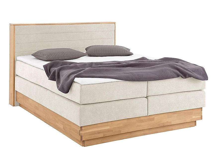 Home affaire Boxspringbett Cavan, Eiche, inkl. Bettkasten & Topper, verschi günstig online kaufen