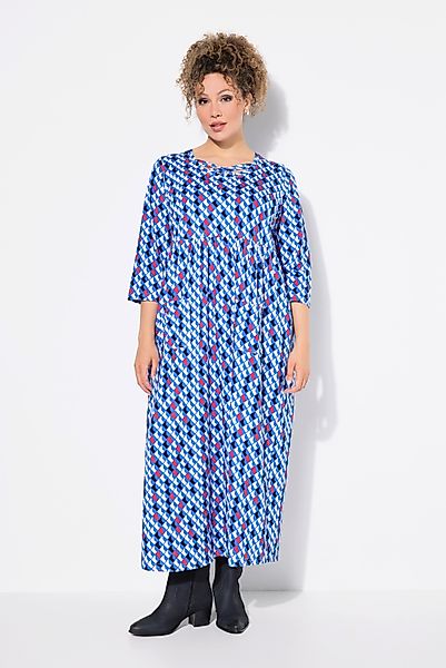 Ulla Popken Maxikleid Jerseykleid Zierbänder A-Linie günstig online kaufen