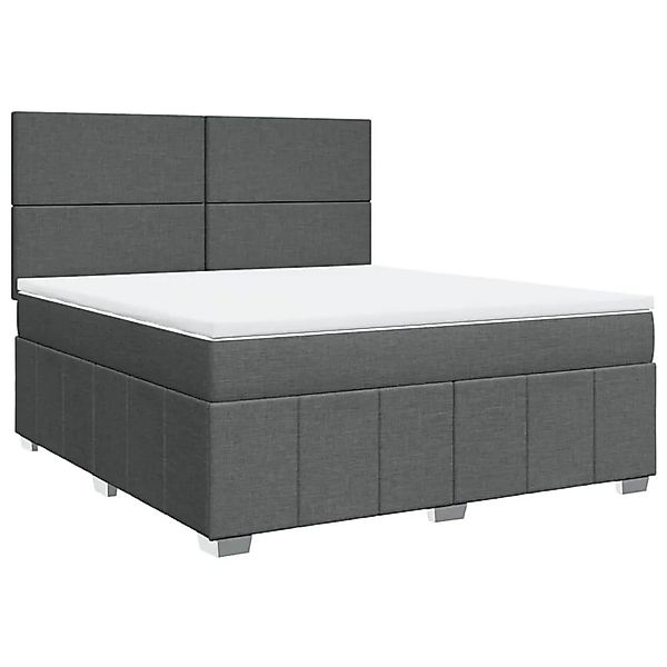 vidaXL Boxspringbett mit Matratze Dunkelgrau 180x200 cm Stoff 3294041 günstig online kaufen