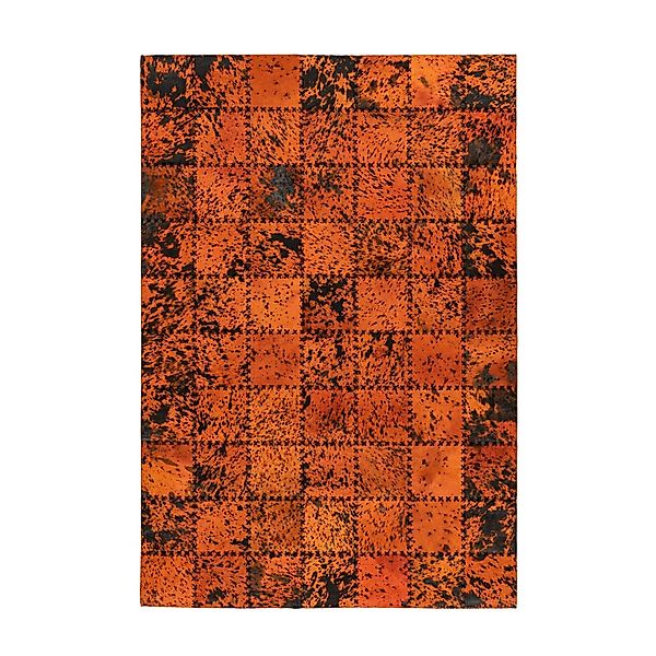 MeGusta Flachflor Teppich Animal PatchworkDesign Orange Leder 200x290 cm An günstig online kaufen