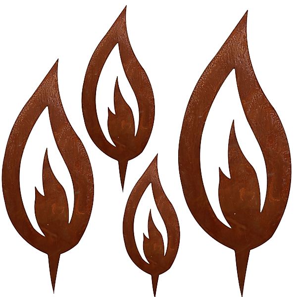 Rostikal Gartenstecker Dekostecker Flammen Weihnachten Deko günstig online kaufen