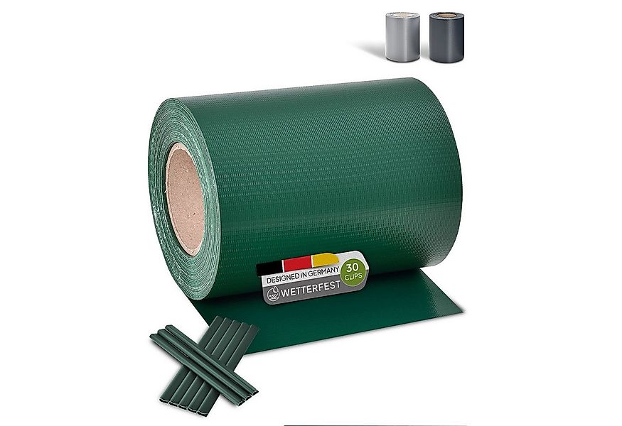 Juskys Sichtschutzstreifen PVC Sichtschutzstreifen, Doppelstabmatten Zaun, günstig online kaufen