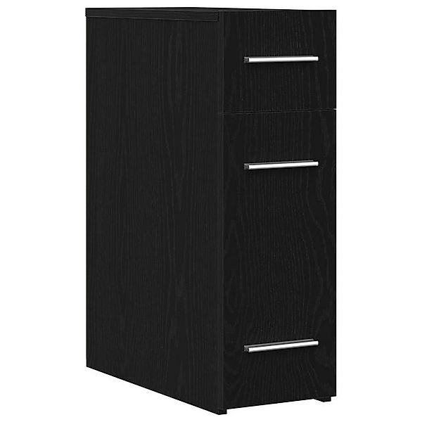 vidaXL Fächerschrank Apothekerschrank Schwarz Eiche 20x45,5x60 cm Holzwerks günstig online kaufen