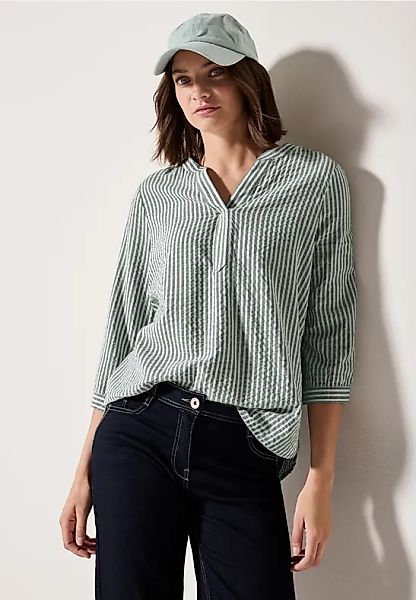 Gestreifte Seersucker Bluse günstig online kaufen