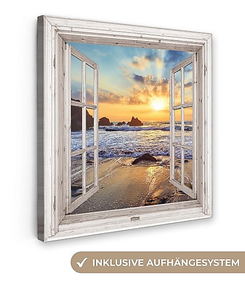 OneMillionCanvasses® Leinwandbild Strand - Aussicht - günstig online kaufen