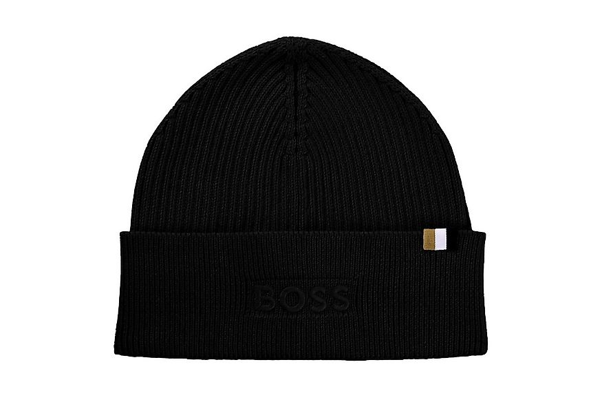 BOSS Strickmütze Beanie Magico mit aufgesticktem Markenlogo günstig online kaufen