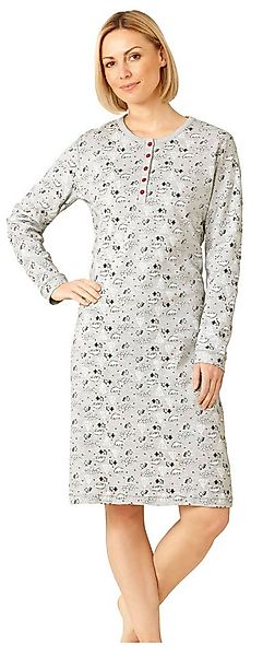 Hajo Nachthemd Damen Schlafhsirt langer Arm (1-tlg) Pinguine und Eisbären a günstig online kaufen