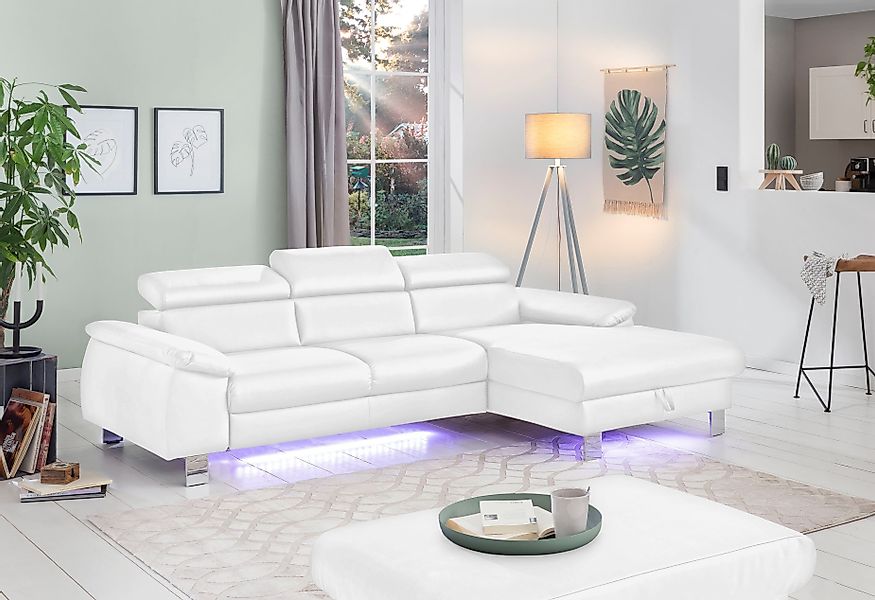 COTTA Ecksofa Komaris L-Form mit Kopfteilverstellung, günstig online kaufen
