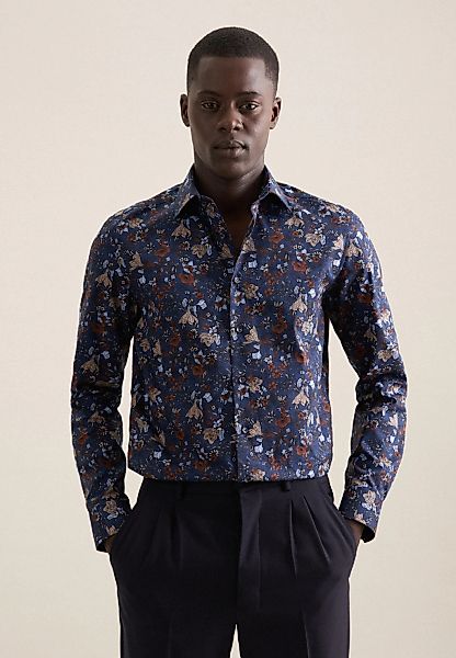 seidensticker Businesshemd "Slim" Slim 1/1 Kentkragen Druck günstig online kaufen