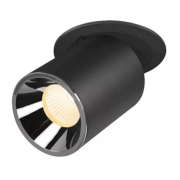 LED Deckeneinbauspot Numinos Projector L in Schwarz und Chrom 25,4W 2200lm günstig online kaufen