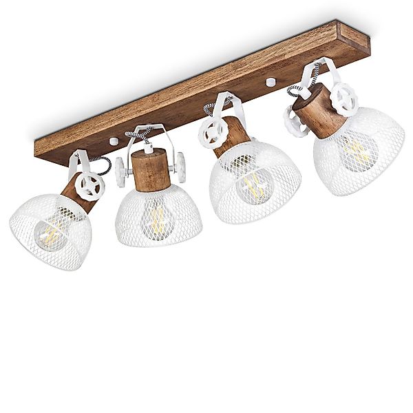 hofstein Deckenleuchte »Cotes« Deckenlampe aus Holz/Metall, günstig online kaufen
