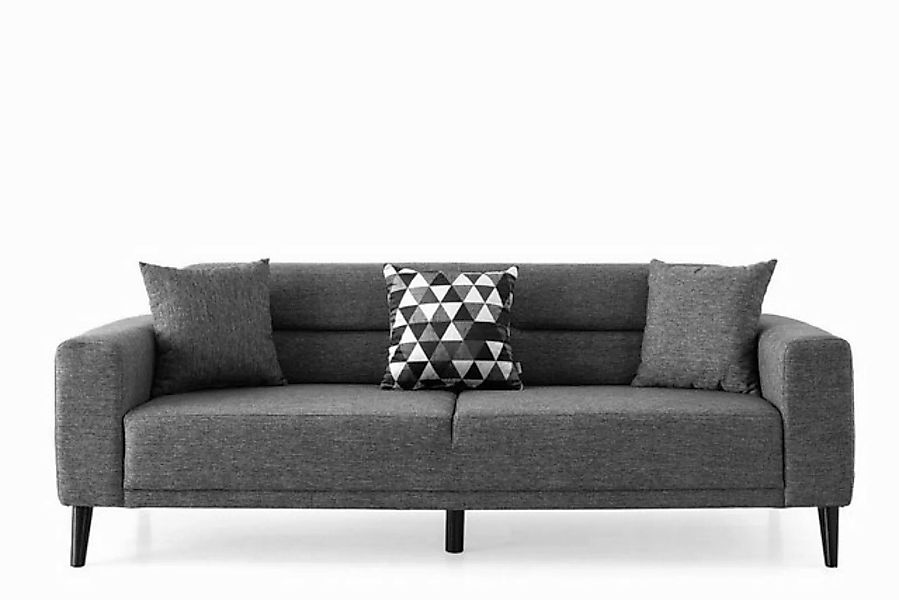 Xlmoebel Sofa Elegante Graue Sofa-Kombination Drei-Sitzer Luxuriöser Sessel günstig online kaufen