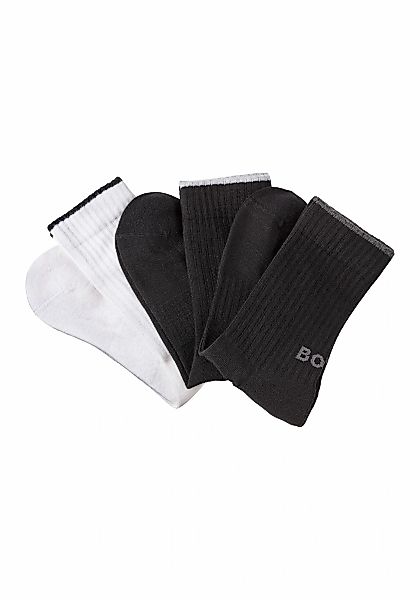 BOSS Businesssocken "3PQS Rib Logo Bam" Packung, 3 Stk. tlg. mit Kontrastst günstig online kaufen
