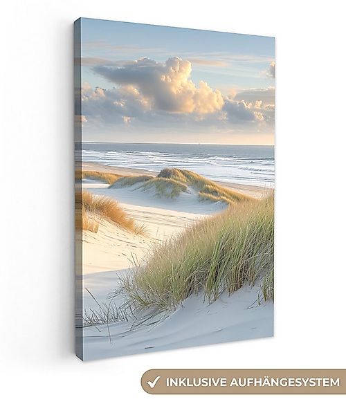 OneMillionCanvasses® Leinwandbild Strand - Dünen - Borstgrasrasen - Wattenm günstig online kaufen