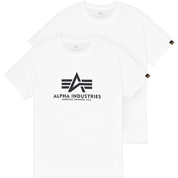 Alpha Industries  T-Shirt Basic T-Shirt 2 Pack - white günstig online kaufen